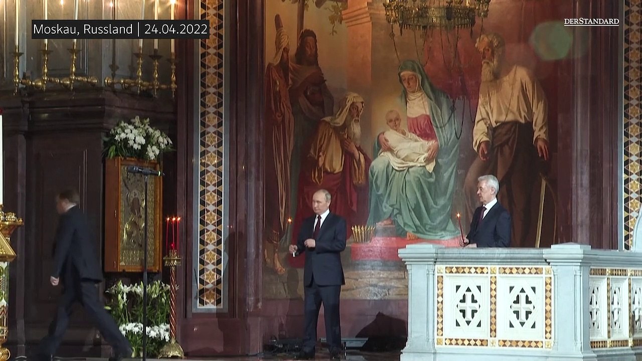 Putin feiert Ostern in Moskau