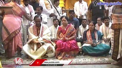 CM KCR Try To Change His Seating Placement In Yadadri Temple _ V6 News