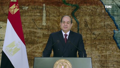 الرئيس السيسي: أدعو الله أن يديم علينا نعمة الأمن والأمان وأن يحفظ مصر وشعبها من كل مكروه وسوء