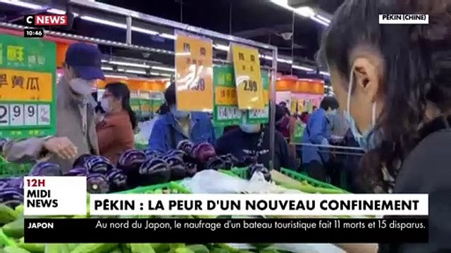 Coronavirus - Pékin vit sous la menace d'un confinement après une rare flambée épidémique dans la capitale chinoise: dépistages pour identifier les cas positifs, ruée dans les supermarchés pour constituer des stocks - VIDEO