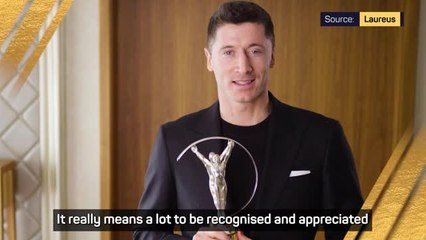 Download Video: Robert Lewandowski wins Laureus Exceptional Achievement Award