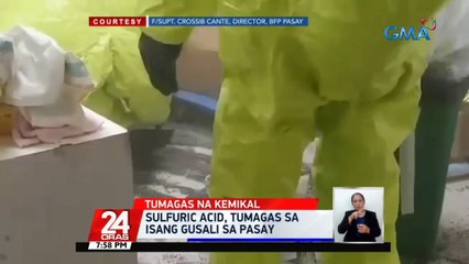 Download Video: Sulfuric acid, tumagas sa isang gusali sa Pasay | 24 Oras