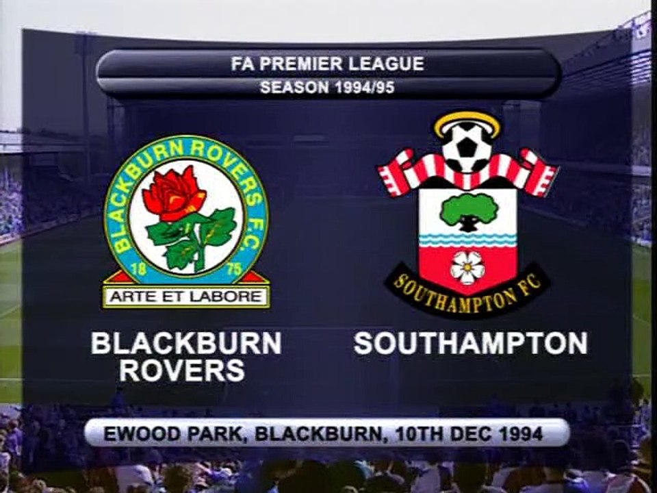 Season 1994-95 -  Blackburn Rovers vs Southampton - 10.12.1994