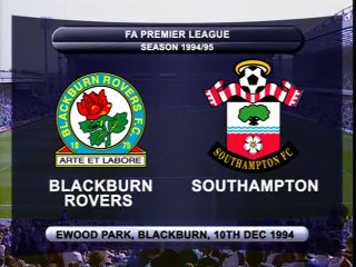 Season 1994-95 -  Blackburn Rovers vs Southampton - 10.12.1994