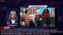 'The Talk' star Sharon Osbourne says firing led to death threats, blacklisting: 'I just couldn - 1br