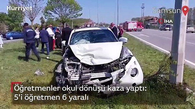 Öğretmenler okul dönüşü kaza yaptı: 5'i öğretmen 6 yaralı