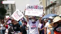 Centenas de mulheres em protestos contra femicídios no México