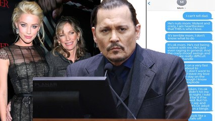 Revealing a threatening text message from Amber Heard's mother to Johnny Depp made him break down