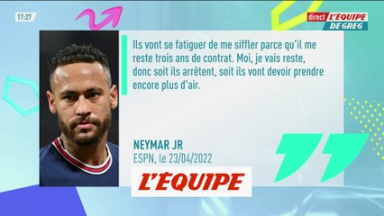 Les supporters « vont se lasser de siffler », prédit Neymar - Foot - L1 - PSG