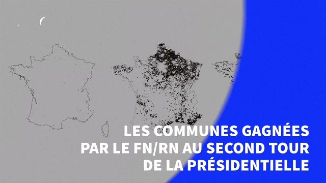 Communes gagnées par le RN au second tour de la présidentielle
