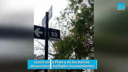 Download Video: Llovió en La Plata y en los barrios denunciaron múltiples inconvenientes