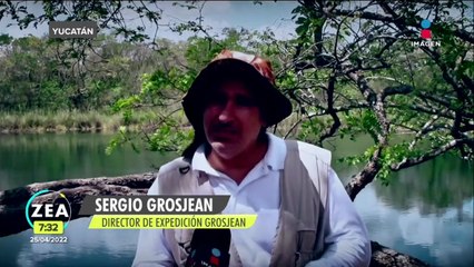Hallan basura y medidores de energía eléctrica dentro de un cenote en Yucatán
