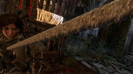 Rise of The Tomb Raider - Rising Tides: Crane (Swing Fire Vessel) Puzzle, 2nd Support Destroyed XBO