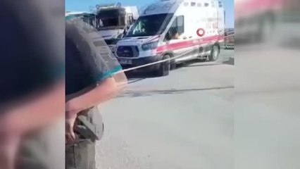 Servis minibüsü ile vinç çarpıştı: 18 yaralı