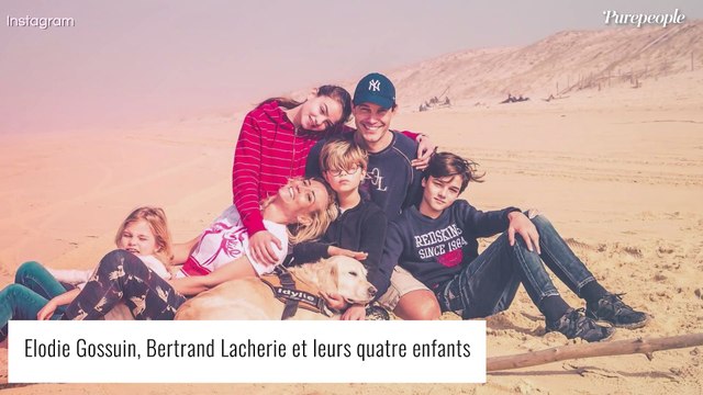 Elodie Gossuin amoureuse : tendres câlins avec Bertrand et leurs enfants