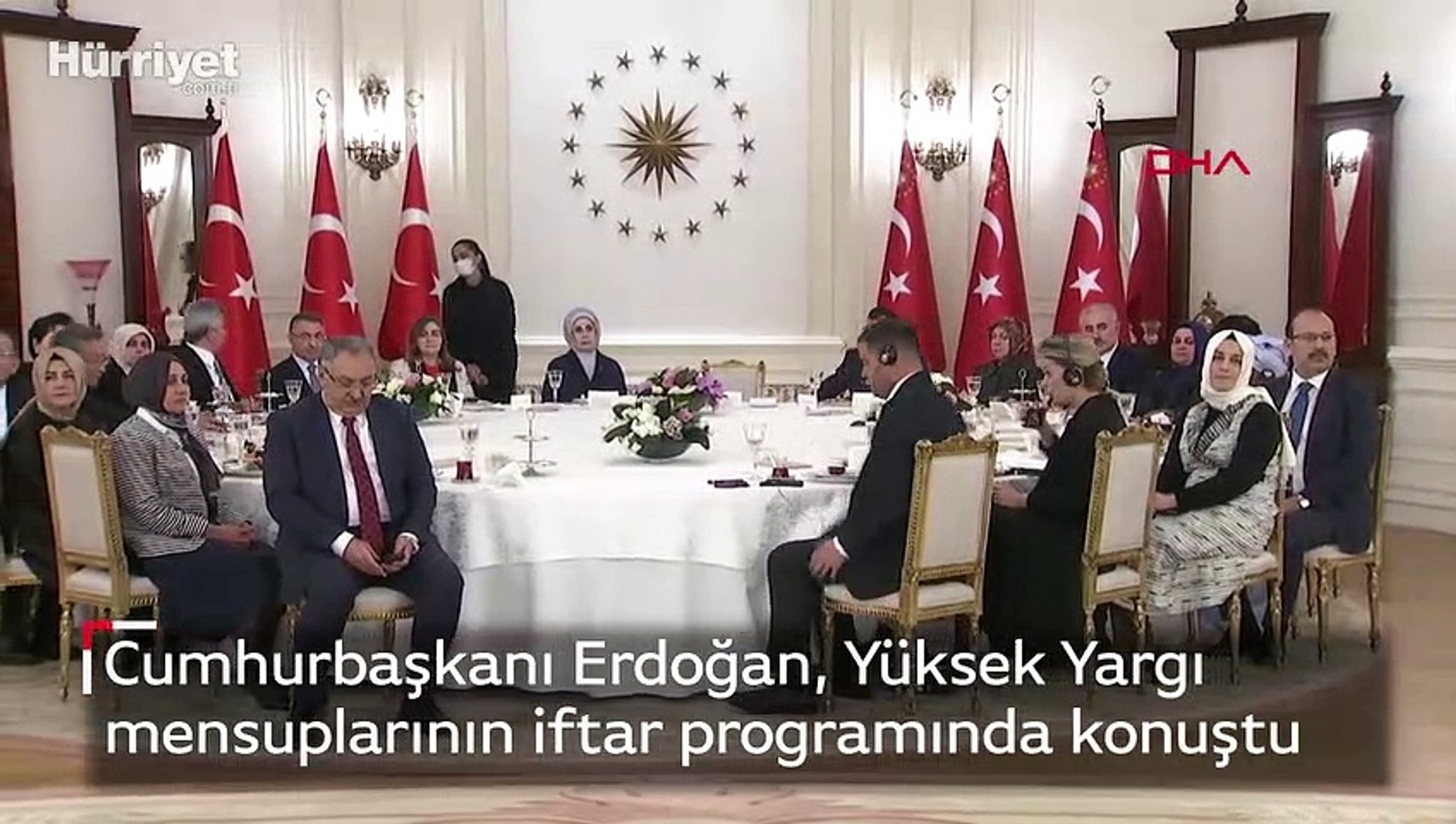 Cumhurbaşkanı Erdoğan, Yüksek Yargı mensuplarıyla bir araya geldiği iftar  programında konuştu - Dailymotion Video