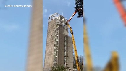 Former library is demolished