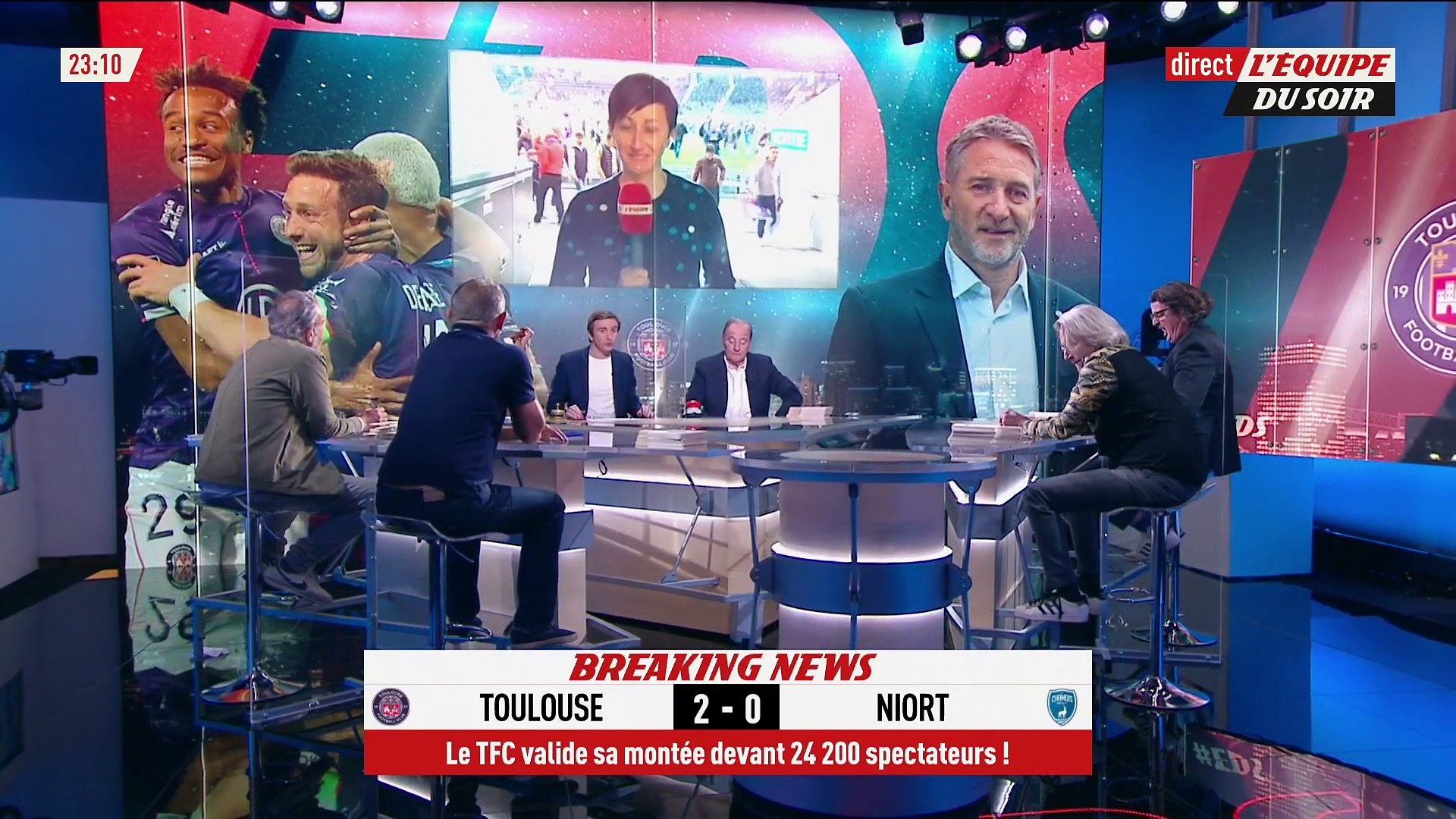 Vainqueur de Niort, Toulouse rejouera en Ligue 1 la saison prochaine - Foot  - Ligue 2 - Vidéo Dailymotion