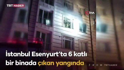 İstanbul'da bina yangını: Mahsur kalanları itfaiye kurtardı