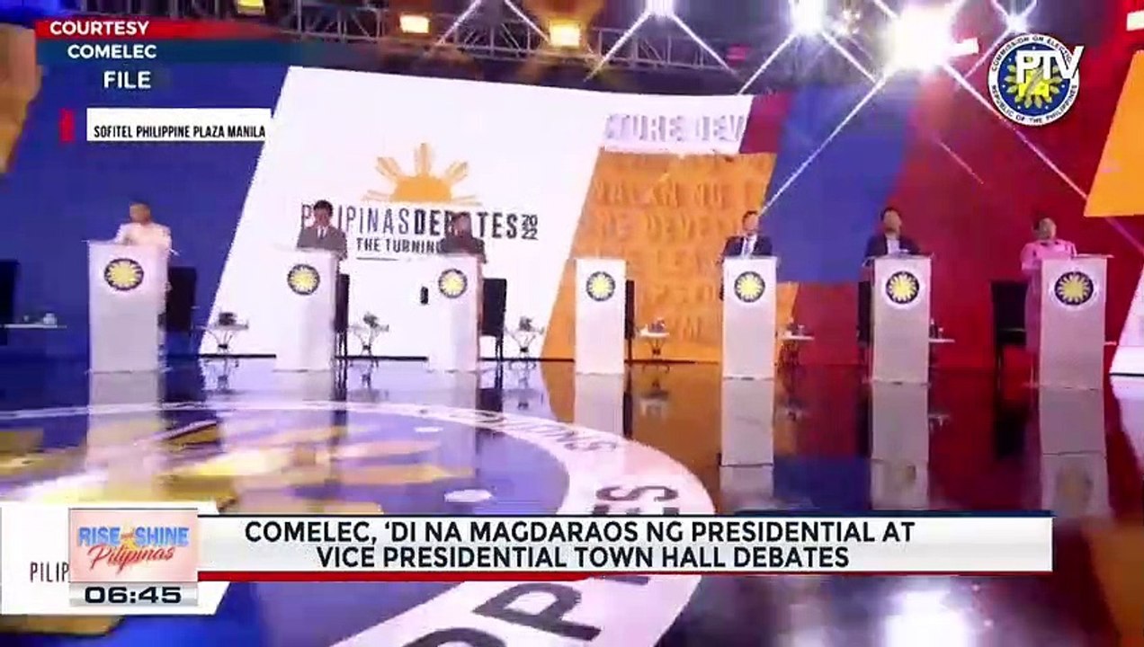 Comelec, ‘di na magdaraos ng presidential at vice presidential town hall debates