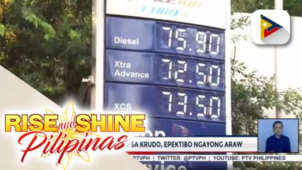 Bagong taas-presyo sa krudo, epektibo ngayong araw