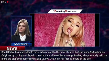 Video herunterladen: Bhad Bhabie Shares Alleged Receipts on Making $50 Million on OnlyFans After Being Doubted: 'Go - 1br