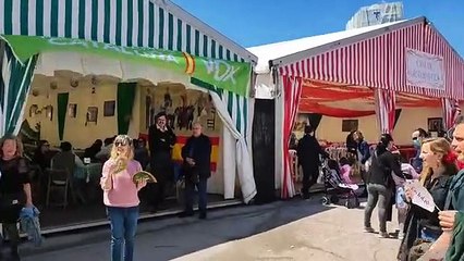Ambiente de la Feria de abril en Barcelona