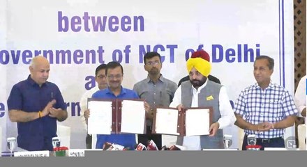 Punjab ਤੇ Delhi Govt ਨੇ ਆਪਸੀ ਵਿਕਾਸ ਲਈ ਕੀਤੇ ਕਈ ਸਮਝੌਤੇ, CM Mann-Kejriwal ਦੀ Press Conference