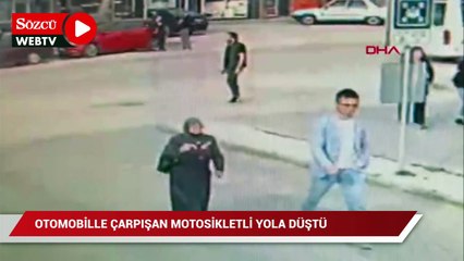 Motosiklet ile otomobil kafa kafaya çarpıştı!