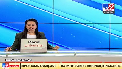 Vadodara_ Private bus caught fire near Nizampura, doused later _ TV9News