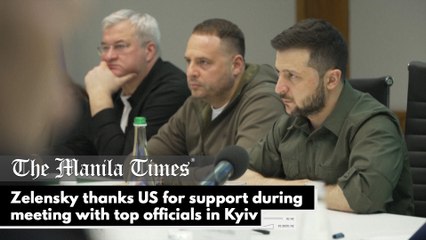 Zelensky thanks US for support during meeting with top officials in Kyiv