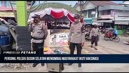 Himbawan Mengajak Masyarakat Untuk Mengikuti Kegiatan  Vaksinasi Di Pos Pelayanan Ketupat Tahun 2022 Di Depan Pasar Saik