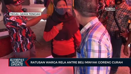 Ratusan Warga Rela Antre Beli Minyak Goreng Curah