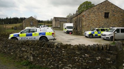 Police at Gisburn Forest as they search for missing Katie Kenyon