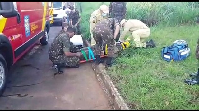 Militar do Exército fica ferido em acidente nas proximidades do 15º Batalhão Logístico