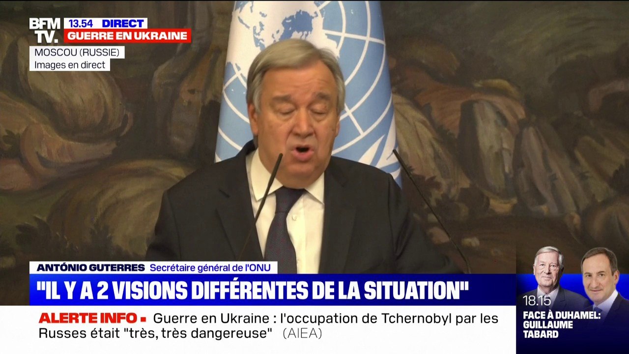 Antonio Guterres, secrétaire général de l'ONU, "préoccupé par les différents rapports de violations du droit international" en Ukraine