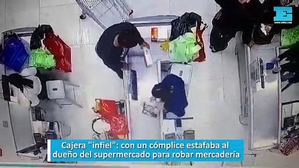 Cajera "infiel": con un cómplice estafaba al dueño del supermercado para robar mercadería