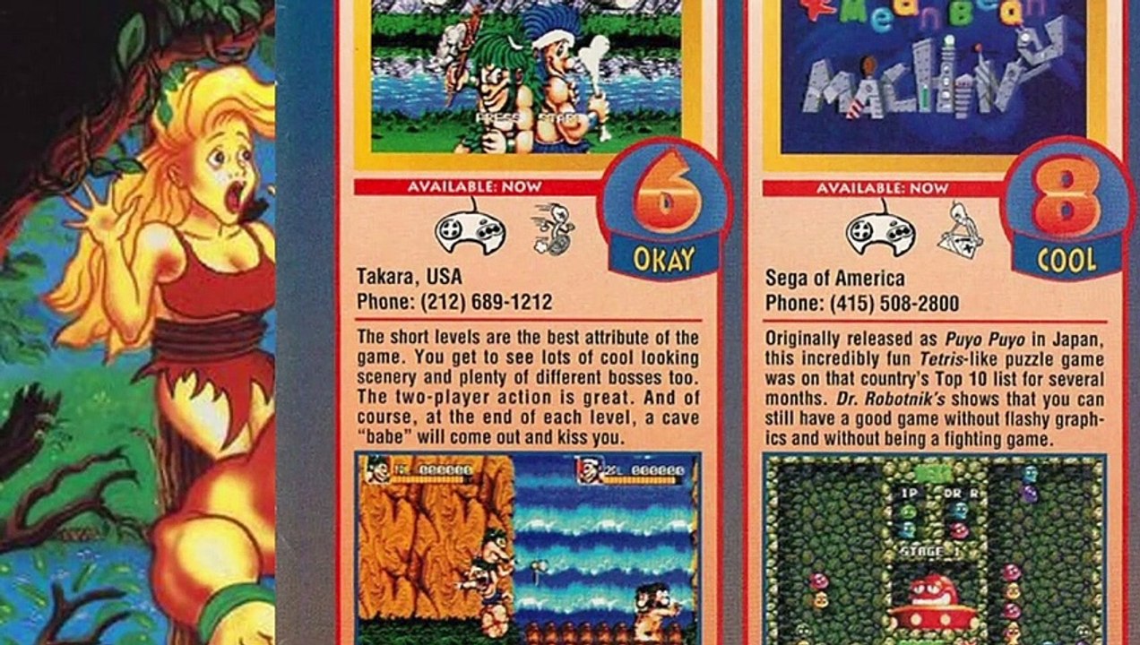 Versus   JOE & MAC  Super Nintendo  Sega Genesis