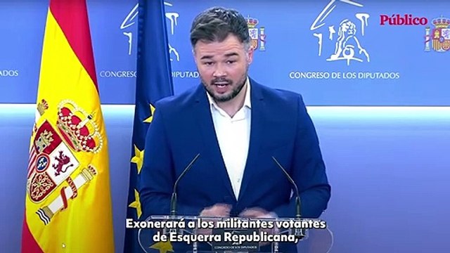 Rufián: El rey ahorra tanto porque no paga alquiler ni hipoteca