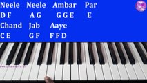 Neele Neele Ambar Par Piano Tutorial with Notes | Julius Murmu Keyboard | नीले नीले अम्बर पर पियानो  पर बजाना सीखे