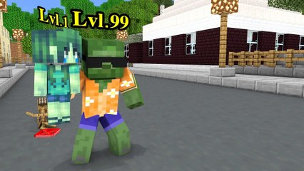 Monster School Baby Zombie Lv 1 Lv 300 Minecraft Animation Video Dailymotion