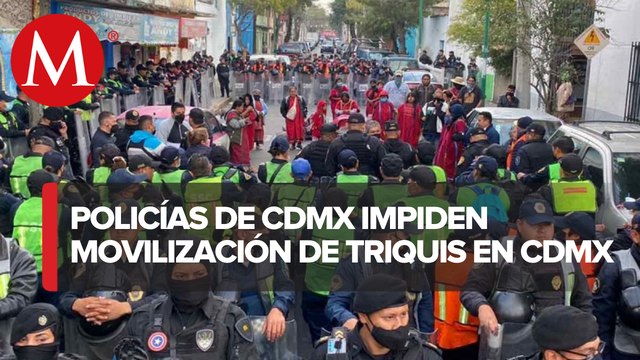 Policías de la CdMx encapsulan a miembros de la comunidad Triqui