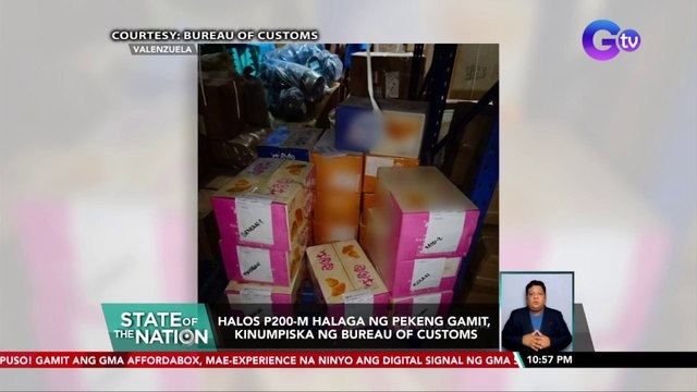 Halos P200-m halaga ng pekeng gamit, kinumpiska ng Bureau of Customs | SONA