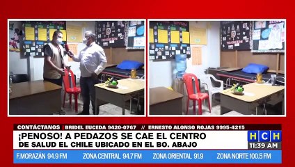 ¡Un cuchitril! A pedazos se cae el centro de salud “El Chile” del bo. Abajo, TGU