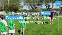 Entraînement délocalisé du Stade Toulousain dans un quartier de Toulouse