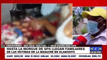 Familiares llegan a la morgue sampedrana a retirar víctimas de masacre en Olanchito