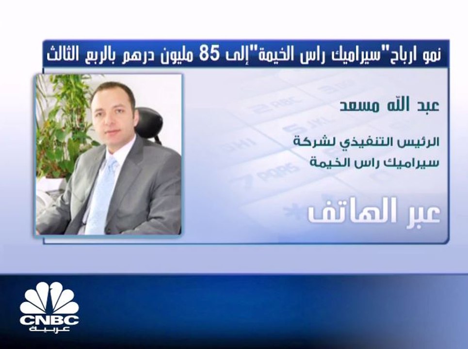 الرئيس التنفيذي لشركة سيراميك رأس الخيمة لـCNBC...
