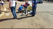 Motociclista fica ferido em colisão com caminhão no Coqueiral