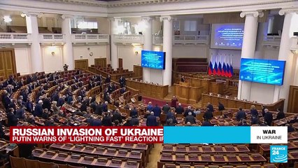 Putin warns West of lightning retaliation for intervention in Ukraine