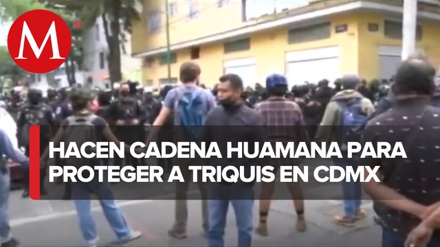 Comunidad Triqui y encapuchados se enfrentan contra policías; CdMx